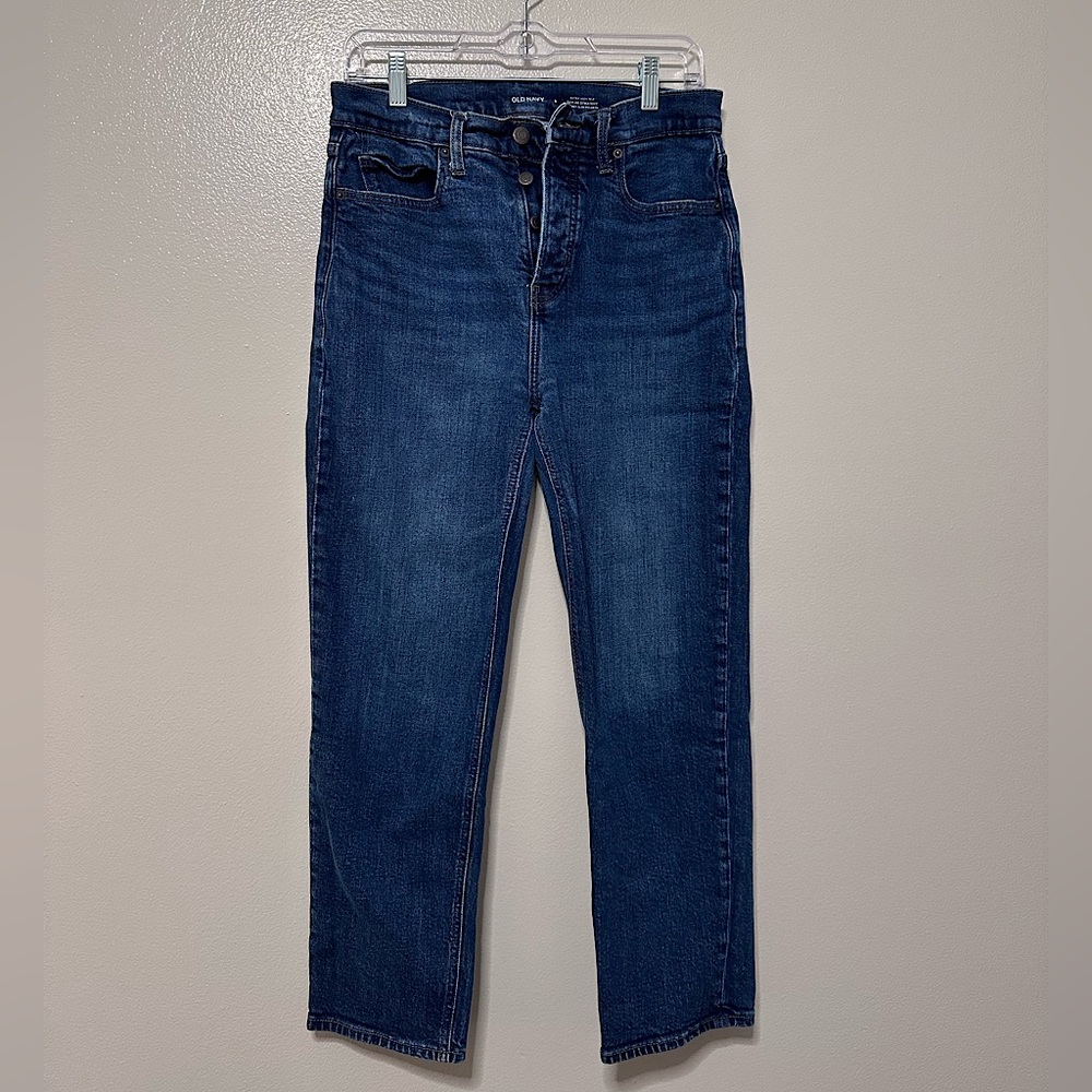 Old Navy - Extra High Rise Jeans, Straight - Blue - Size 8
